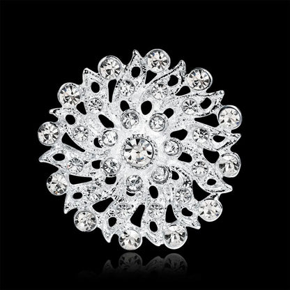 Womens Leaf Rhinestone Heart Hollow Plating Alloy Brooches Nhdr127356