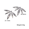 Women's Leaf Earrings In Stainless Steel With Gold Plating Colorfast Waterresistant Design And Sweet Cool Botanical Style