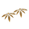 Women's Leaf Earrings In Stainless Steel With Gold Plating Colorfast Waterresistant Design And Sweet Cool Botanical Style