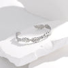 Women's Leaf Opening Creative Oil Pressure Titanium Steel Gold Plated Stainless Steel Bracelet