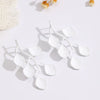 Women’s Leafshaped Cartoon Earrings With Multicolor Spraypainted Iron Design And Stainless Steel Ear Needles