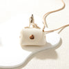 Women's Leather Coin Purse Pendant Necklace Alloy Pendant Geometric Pattern Handmade