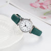 Women's Leather Watch Metal Case Pu Strap Stainless Steel Clasp Mineral Strengthened Glass Mirror Round Dial Leisure Style