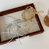 Women's Leather Y2k Geometric Bow Handmade Hair Rope Necklace Accessories
