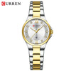 Women's Leisure Alloy And Stainless Steel Rhinestone Round Dial Quartz Watch