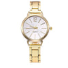 Women's Leisure Alloy Band Round Dial Quartz Watch With Rose Gold Pin Buckle