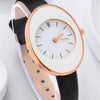 Women's Leisure Alloy Case Quartz Watch With Imitation Leather Strap And Stainless Steel Clasp Round Dial