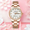 Women's Leisure Automatic Movement Watch With Round Dial Steel Case Fine Steel Strap And Stainless Steel Buckle Genuine Waterproof