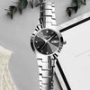Women's Leisure Automatic Movement Watch With Round Dial Steel Case Fine Steel Strap And Stainless Steel Buckle Genuine Waterproof