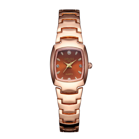 Women's Leisure Automatic Movement Watch With Round Dial Steel Case Fine Steel Strap And Stainless Steel Buckle Genuine Waterproof
