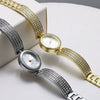 Women's Leisure Bracelet Watch Alloy Case Stainless Steel Strap Oval Dial