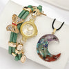 Women's Leisure Bracelet Watch With Alloy Case Pu Strap And Round Dial
