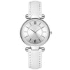 Women's Leisure Fashion Watch With Roman Sun Wheel Dial Mineral Strengthened Glass Mirror Genuine Leather Strap Rose Gold Clasp And Round Shape