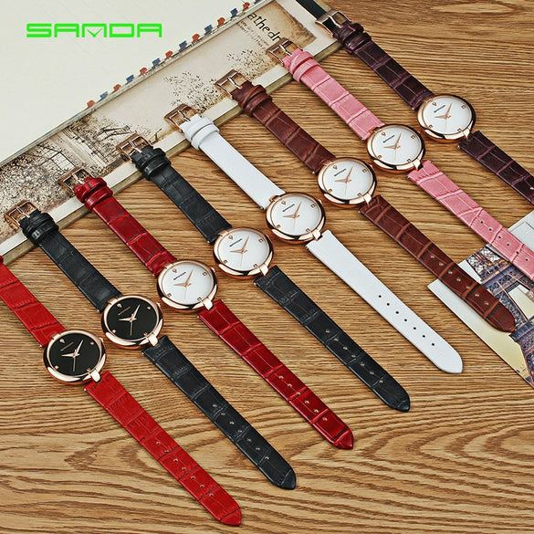 Women's Leisure Fashion Watch Zinc Alloy Case Pu Strap Round Dial Horseshoe Buckle Waterproof