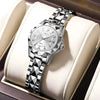 Women's Leisure Quartz Watch Alloy Case And Strap Round Dial With Print Logo