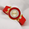Women's Leisure Quartz Watch Alloy Case Glass Mirror Silicone Strap Round Dial