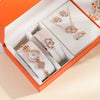 Women's Leisure Quartz Watch Alloy Case Imitation Leather Strap Round Dial Diamondencrusted