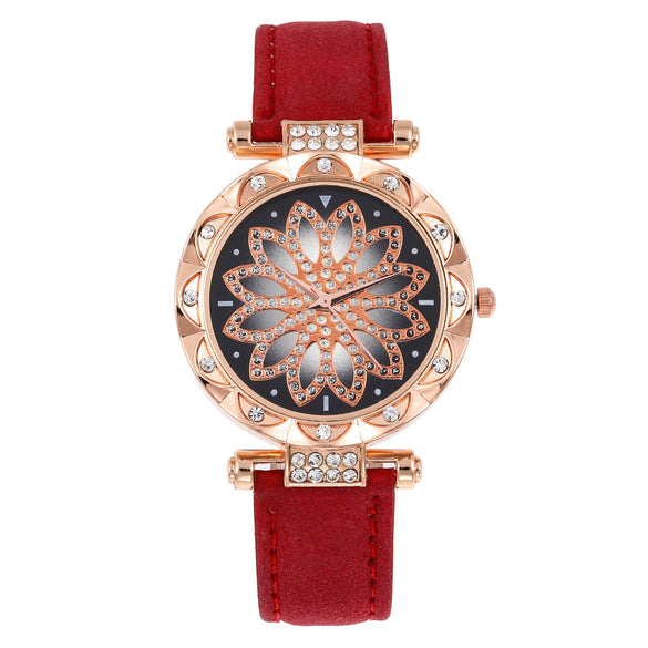 Women's Leisure Quartz Watch Alloy Case Titanium Metal Clasp Round Dial