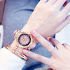 Women's Leisure Quartz Watch Alloy Case Titanium Metal Clasp Round Dial