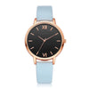 Women's Leisure Quartz Watch Set With Alloy Case Imitation Leather Strap And Round Dial