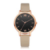 Women's Leisure Quartz Watch Set With Alloy Case Imitation Leather Strap And Round Dial
