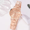 Women's Leisure Quartz Watch With Alloy Strap And Rose Gold Buckle