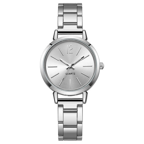 Women's Leisure Quartz Watch With Alloy Strap And Rose Gold Buckle