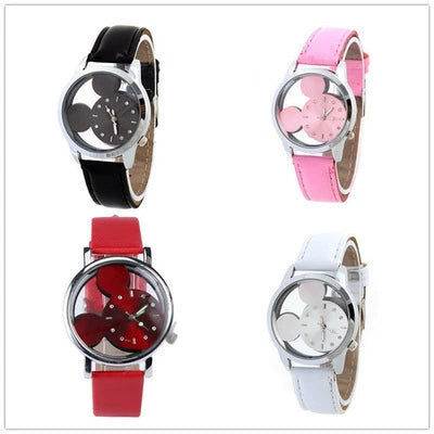 Women's Leisure Quartz Watch With Round Dial Alloy Case Imitation Leather Strap And Stainless Steel Buckle