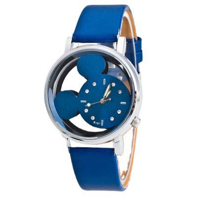 Women's Leisure Quartz Watch With Round Dial Alloy Case Imitation Leather Strap And Stainless Steel Buckle