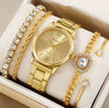 Women's Leisure Quartz Watch With Zinc Alloy Band And Round Dial