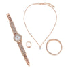 Women's Leisure Round Dial Watch With Alloy Strap And Zinc Alloy Case