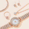 Women's Leisure Round Dial Watch With Alloy Strap And Zinc Alloy Case