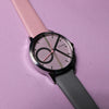 Women's Leisure Round Quartz Watch With Metal Case Pu Strap And Mineral Strengthened Glass Mirror