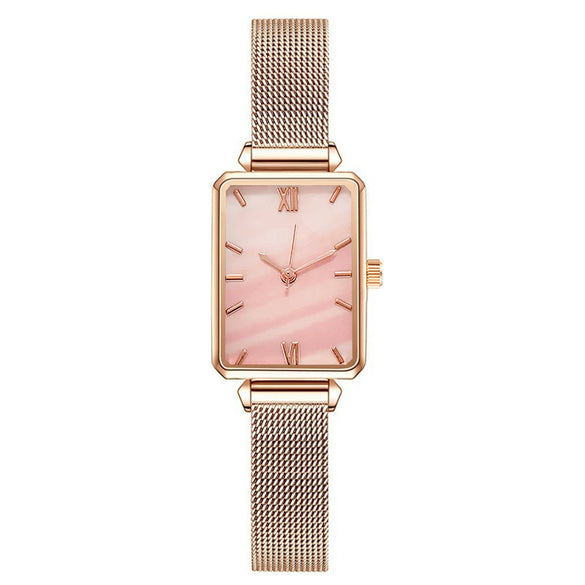 Women's Leisure Square Alloy And Titanium Watch With Magnet Buckle