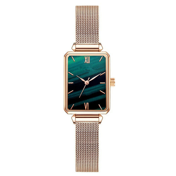 Women's Leisure Square Alloy And Titanium Watch With Magnet Buckle