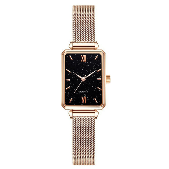 Women's Leisure Square Alloy And Titanium Watch With Magnet Buckle