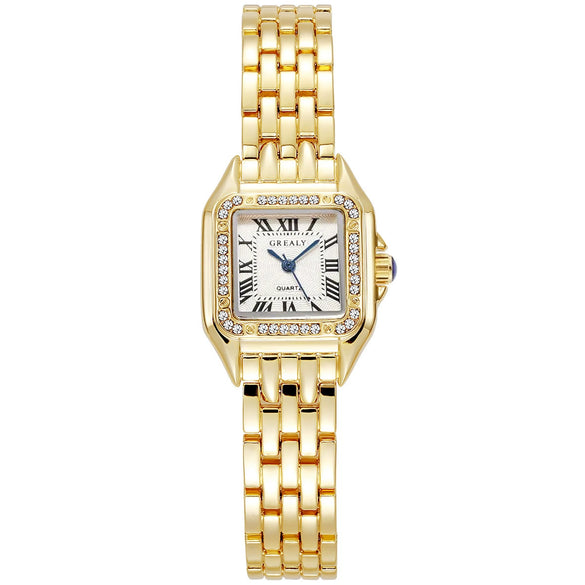Women's Leisure Stainless Steel And Alloy Quartz Watch With Round Dial