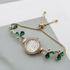 Women's Leisure Style Round Alloy And Stainless Steel Butterfly Fashion Quartz Watch