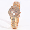 Women's Leisure Style Round Dial Alloy And Stainless Steel Watch With Full Diamond Highface Value