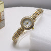 Women's Leisure Style Round Dial Alloy Case Stainless Steel Strap Diamond Bracelet Watch
