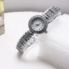 Women's Leisure Style Round Dial Alloy Case Stainless Steel Strap Diamond Bracelet Watch