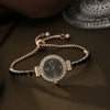 Women's Leisure Style Round Diamondencrusted Quartz Bracelet Watch And Jewelry Set With Alloy And Stainless Steel Materials