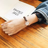 Women's Leisure Vintage Artistic Alloy Case Imitation Leather Strap Round Dial Watch