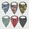Women's Lengthened Cotton Fabric Geometric Triangle Turban Headscarf Hair Accessories