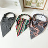 Women's Lengthened Cotton Fabric Geometric Triangle Turban Headscarf Hair Accessories