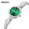 Women's Leopard Head Quartz Watch With Zinc Alloy Case Mineral Strengthened Glass Mirror Zircon Inlaid Copper Strip Strap And Stainless Steel Clasp
