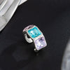 Women's Light Luxury Alloy Cshaped Ear Cuffs With Rhinestone Embellishment Geometric Nonpiercing Ear Clips