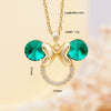 Women's Light Luxury Animal Zodiac Mixed Gemstone Inlay Copper O Chain Necklace With Electroplating