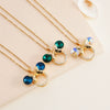 Women's Light Luxury Animal Zodiac Mixed Gemstone Inlay Copper O Chain Necklace With Electroplating