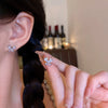 Women's Light Luxury Butterfly Insect Shape Copper Electroplated Zircon Earrings